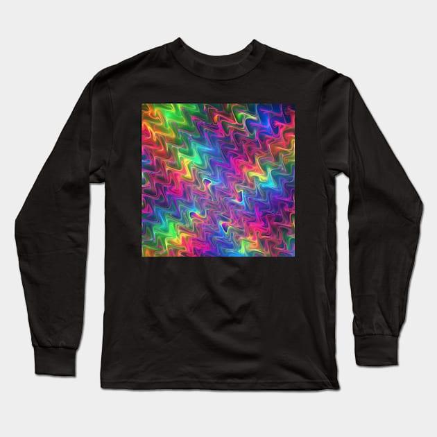 Rainbow waves Long Sleeve T-Shirt by krinichnaya